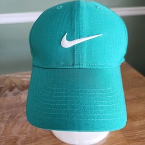 Nike Dri-Fit Legacy91 Structured  Swoosh Hat Adjustable Golf  Teal Green